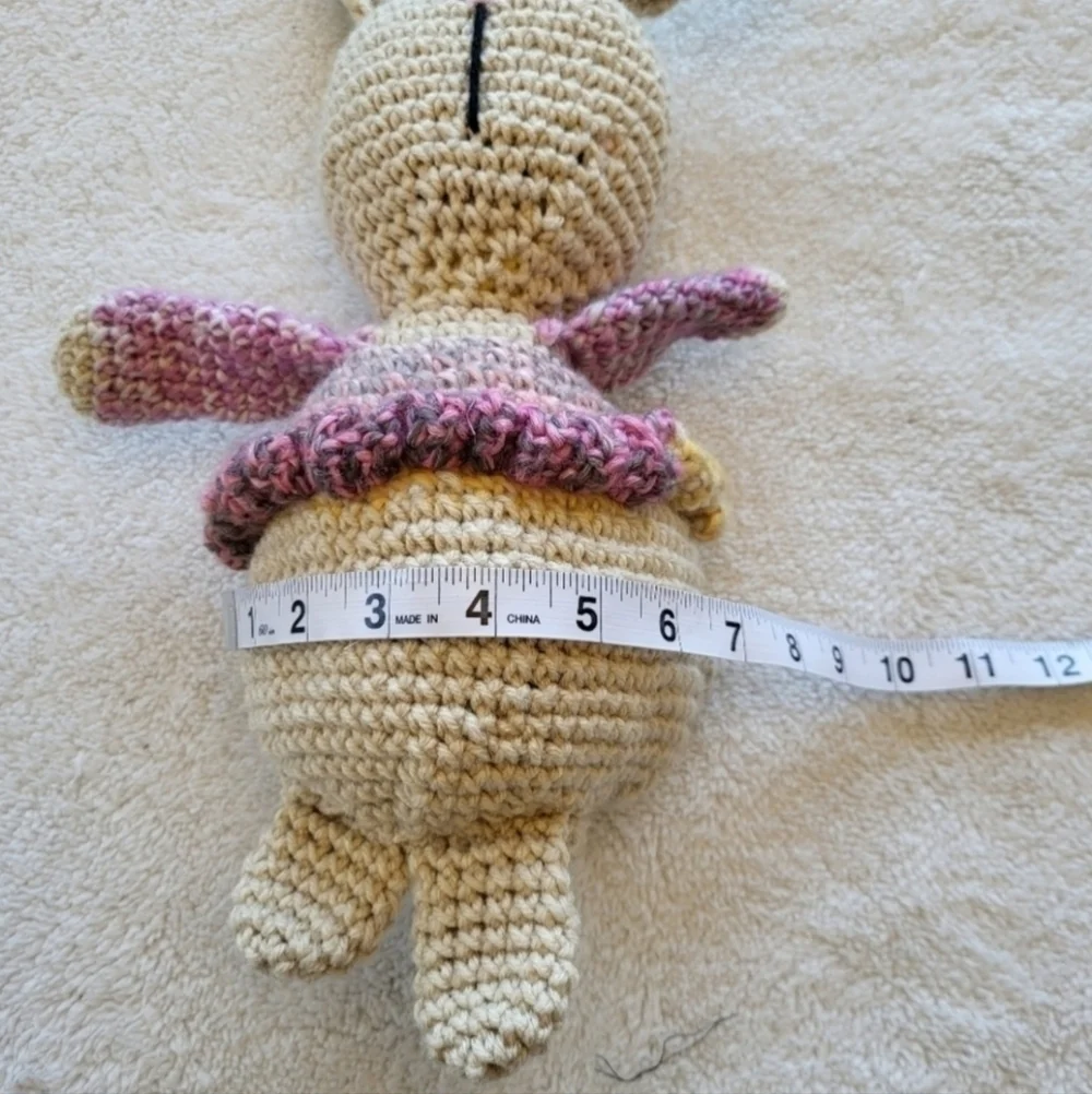 Hotsie Totsie Bunny Crochet Plushie 15 Inches, Christmas Stocking Ready